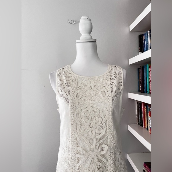 Moulinette Soeurs ivory cream sheath lace dress for Anthropologie size 6 - Picture 3 of 13